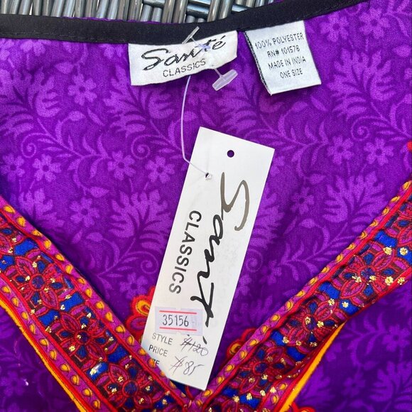 NWT Sante Beautiful Long Lightweight Kaftan Dress One Size - Picture 8 of 8